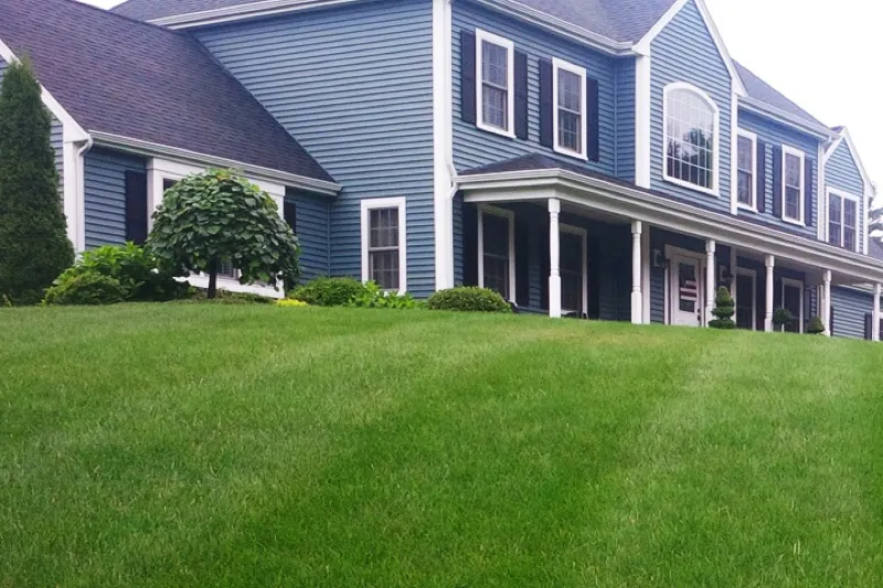 Freshly mowed and maintained lawn