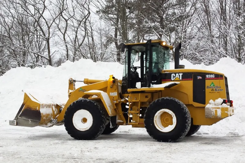 Commercial snow plowing service